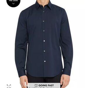 Theory Dark Blue Dress Shirt
